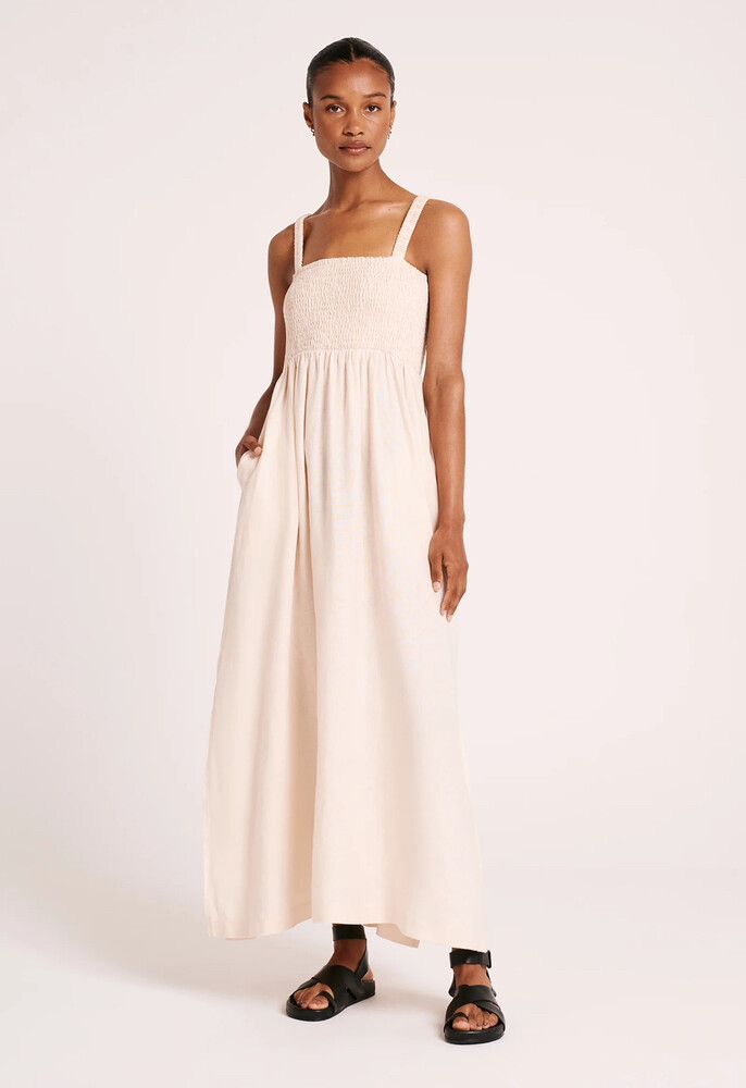 Nude Lucy - Rynn Linen Maxi Dress on Designer Wardrobe Nude Lucy - Rynn Linen Maxi Dress on Designer Wardrobe