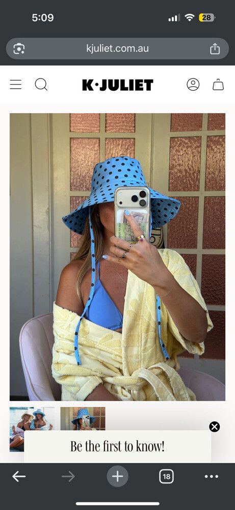 K-Juliet Blue Polkadot Hat