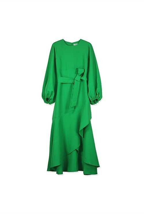 country road emerald green dress Wedtrend Women Dark Green Bridesmaid Dress A-Line Spaghetti Straps Chiffon  Wedding Party Dress with 3D Flowers – Wedtrend UK main image 0
