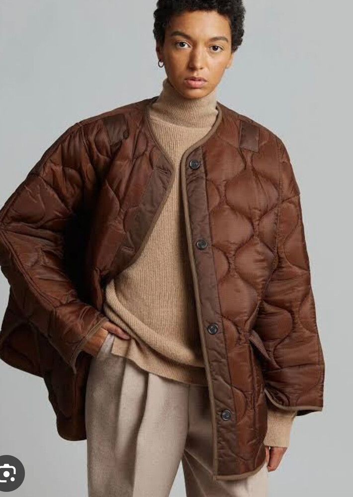 The Frankie Shop - The Frankie Shop Brown Teddy Quilted Jacket on 