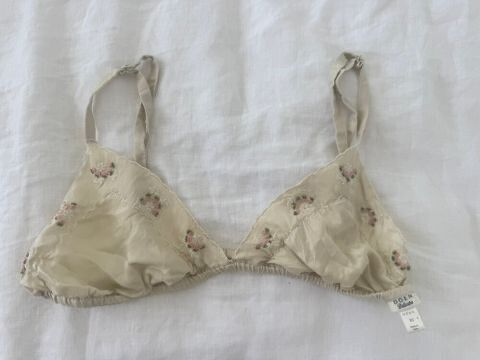 Doen Cream Silk Bralette