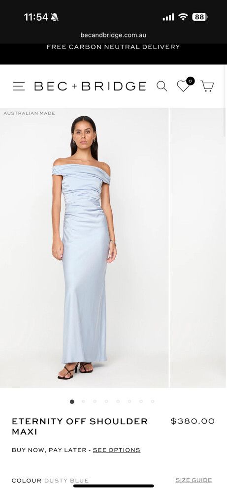 Eternity Off Shoulder Maxi Dress in Dusty Blue
