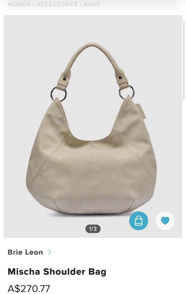 Brie Leon Beige Mischa Shoulder Bag