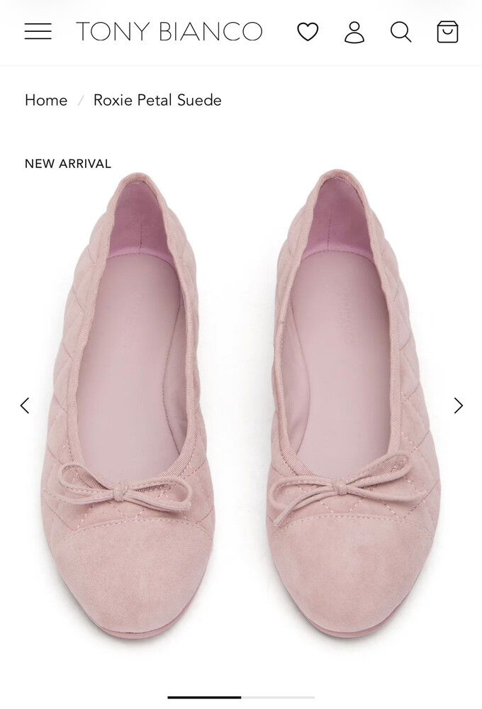 Tony Bianco Roxie Petal Suede Pink Quilte Ballet Flats