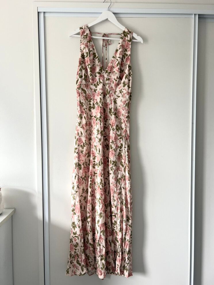 white christmas dresses Vintage Lover Bias Cut Maxi Dress Roma – VRG GRL
