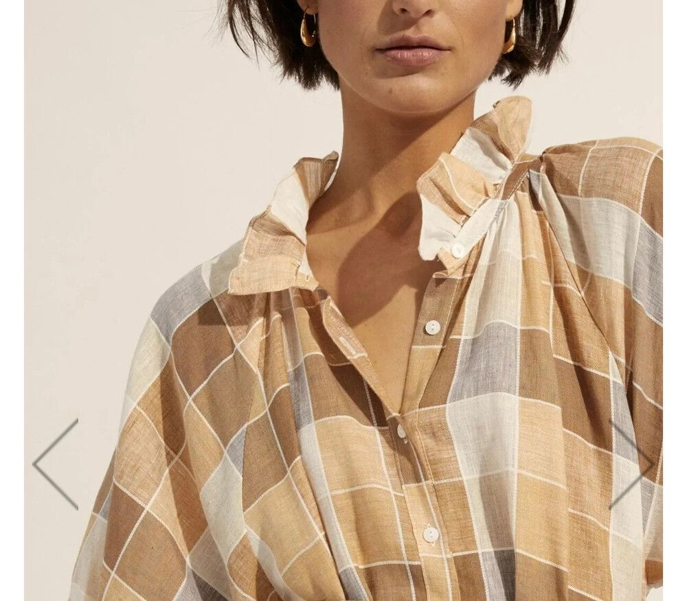 Zoe Kratzmann Vista Dress (SAFARI CHECK) Size 0
