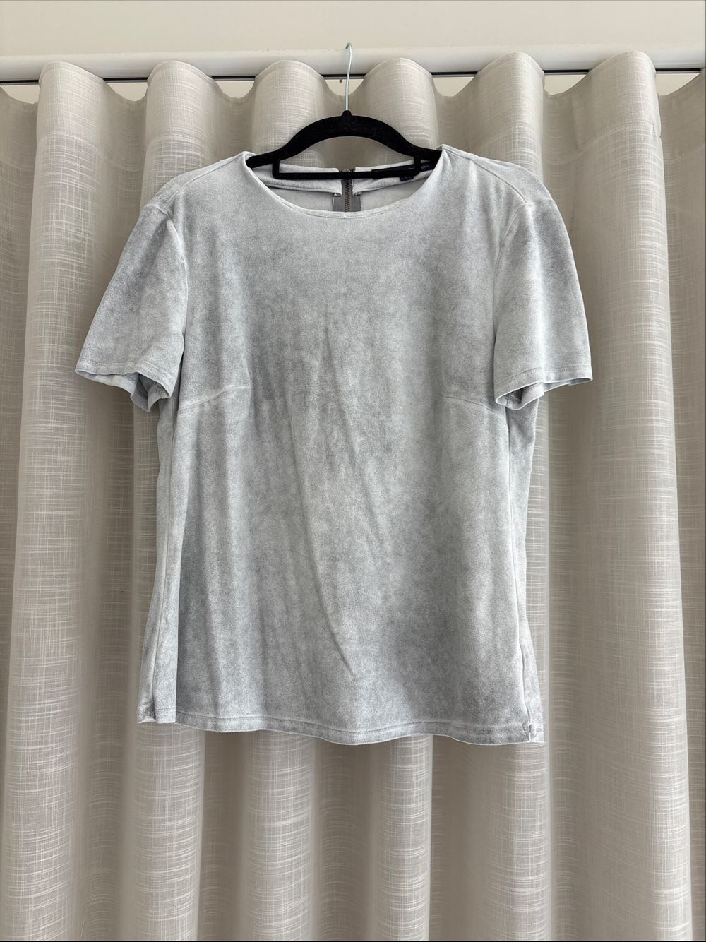 French Connection Grey Suede T-Shirt
