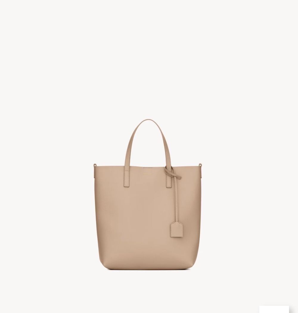 Saint Laurent YSL Beige Leather Tote Bag