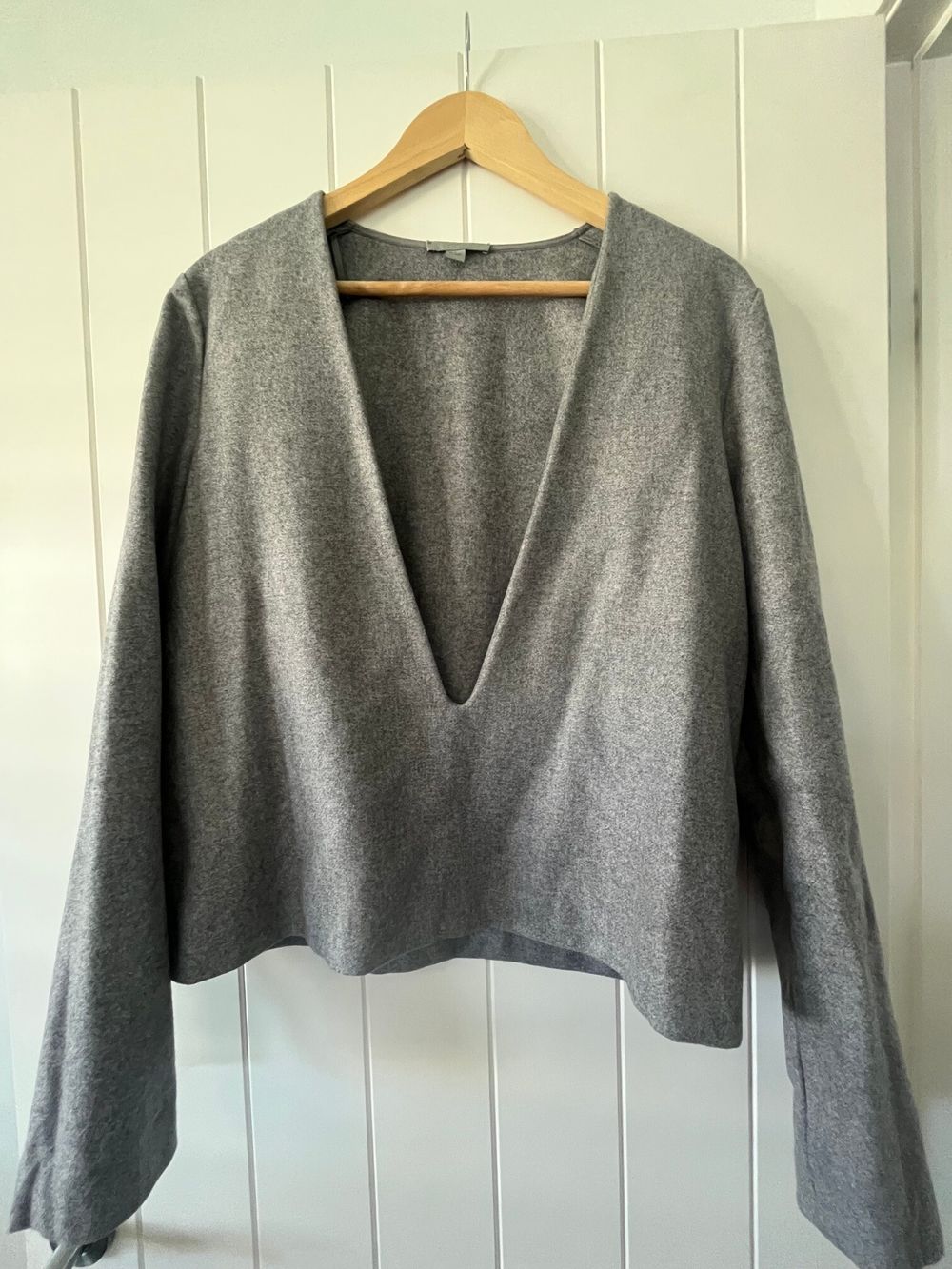 COS Grey V-Neck Jumper