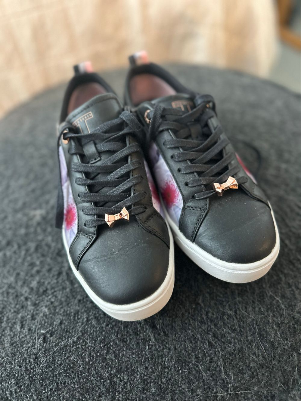 Ted Baker Black Floral Sneakers