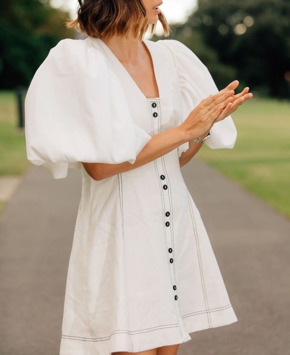Aje - Aje Cherished Mini Dress on Designer Wardrobe Aje - Aje Cherished Mini Dress on Designer Wardrobe