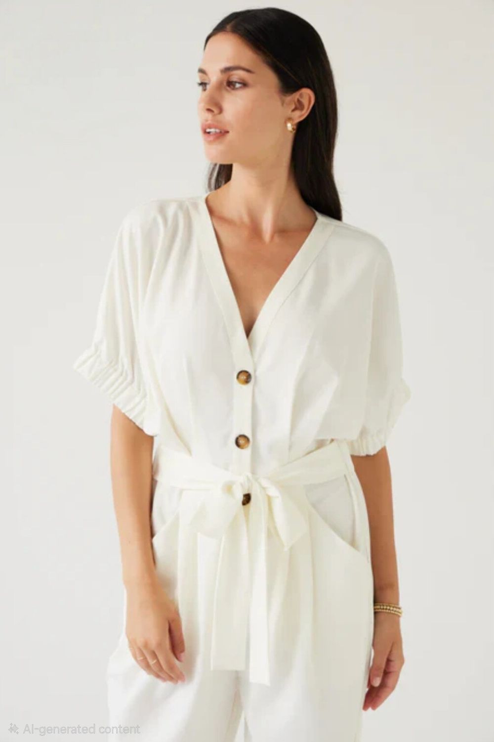 Tuesday label - Ace Jumpsuit, size 8, Ivory