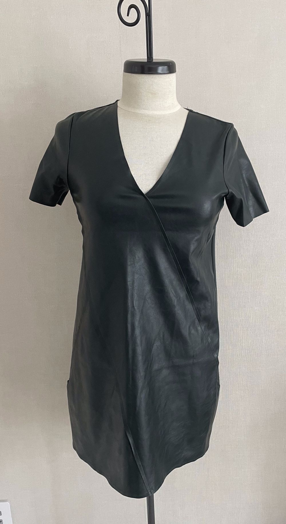 zara leather wrap dress Zara | Dresses | Zara Faux Leather Wrap Tie Dress