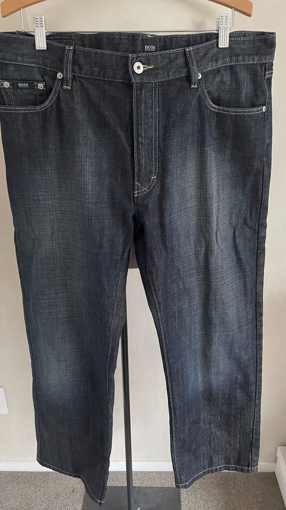 Authentic HUGO BOSS Blue Texas Regular Straight Leg Jeans