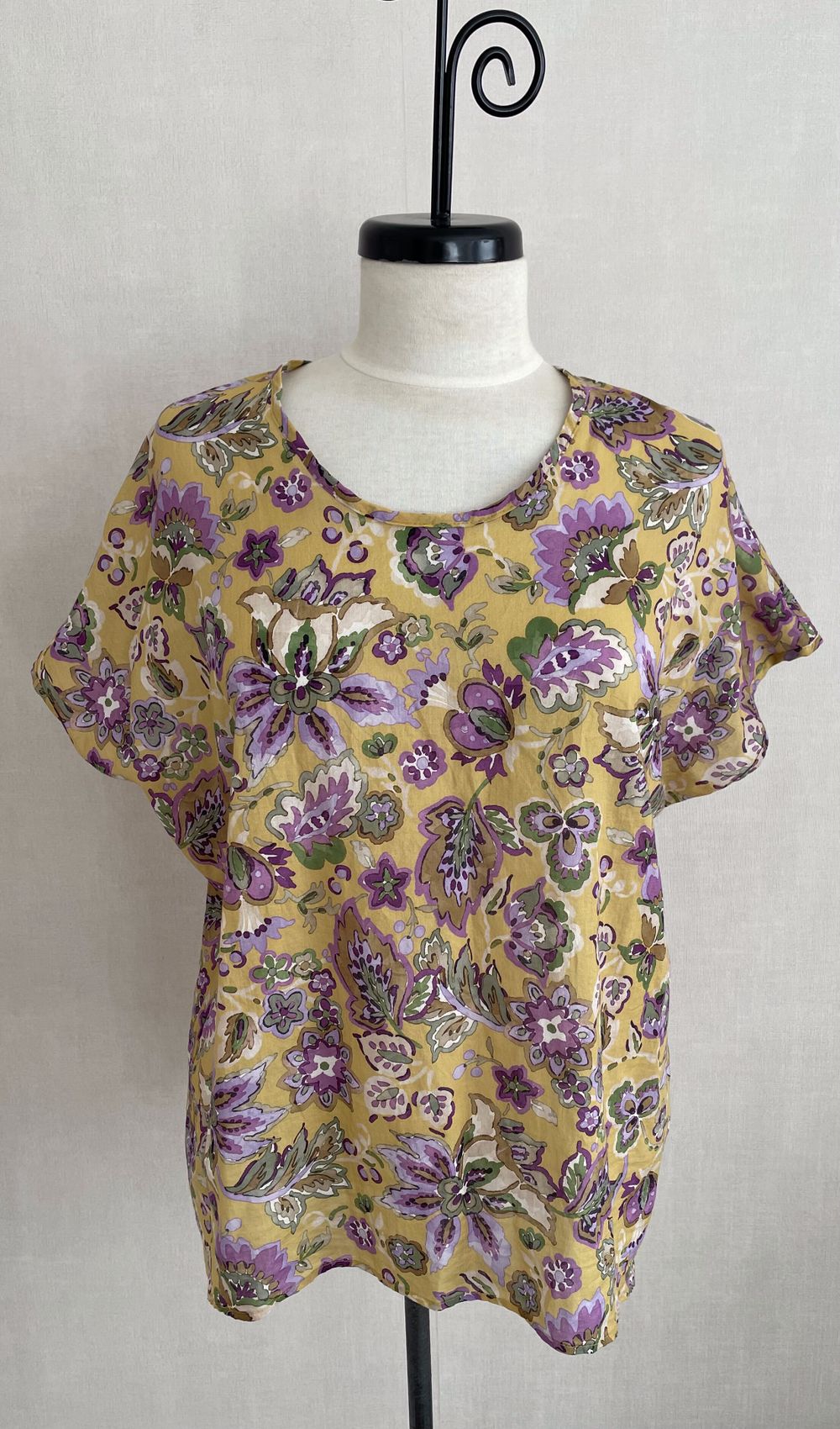 Caroline Sills Remi Print Top - Size 8