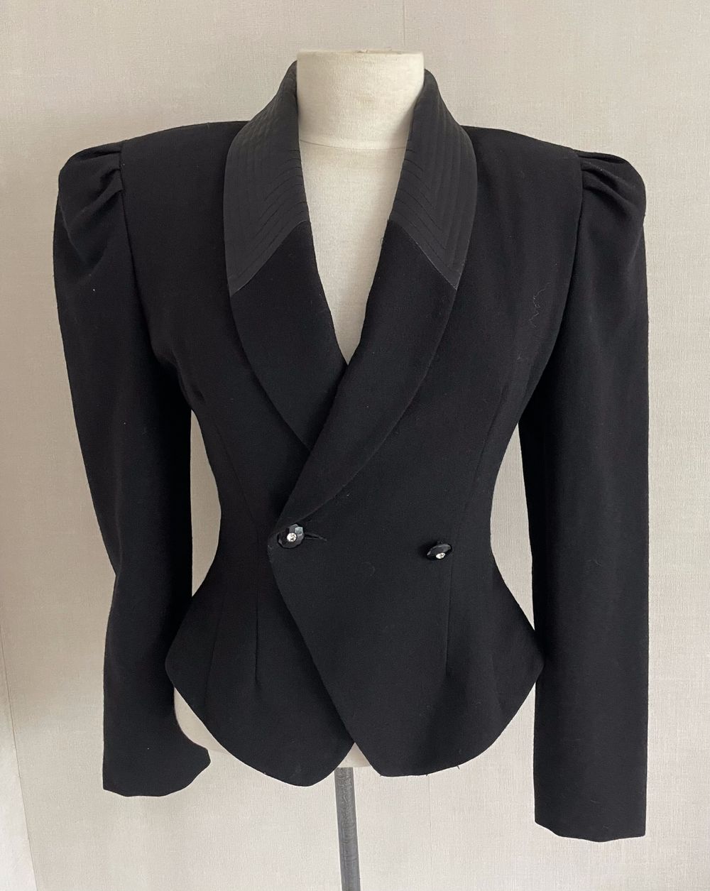 Vintage 80's - P.S.I by Alvin Bell - Sculptural Power Blazer - 100% Pure Virgin Wool- Made In Canada