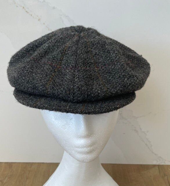 Vintage Italian Virgin Wool 8-Panel Newsboy/Baker Boy Cap - Woolmark Size 58