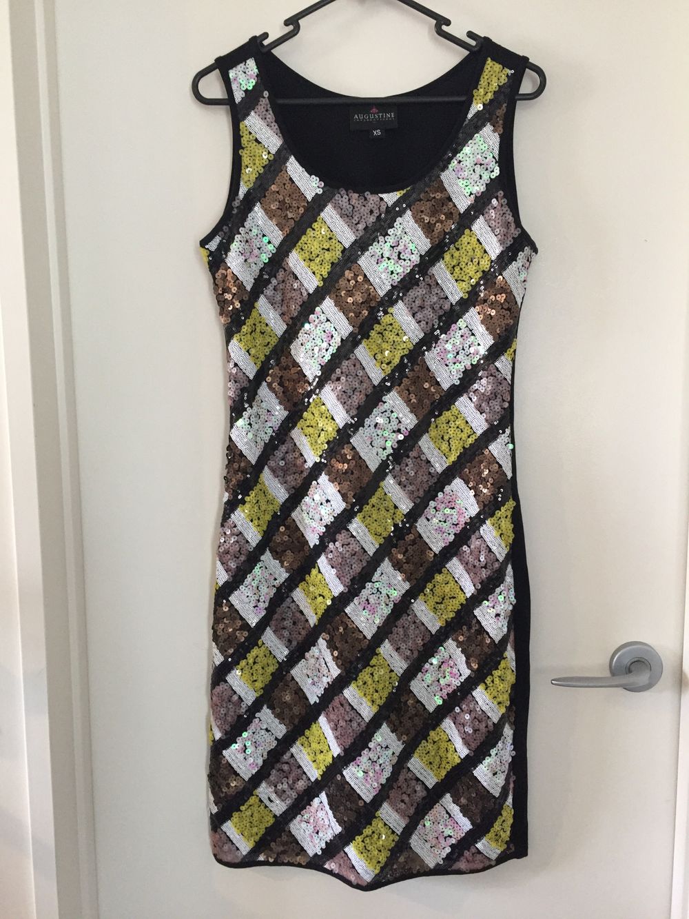 augustine sequin dress Amanda Uprichard Augustine Sequin Mini Dress in Black Multi Suite 201