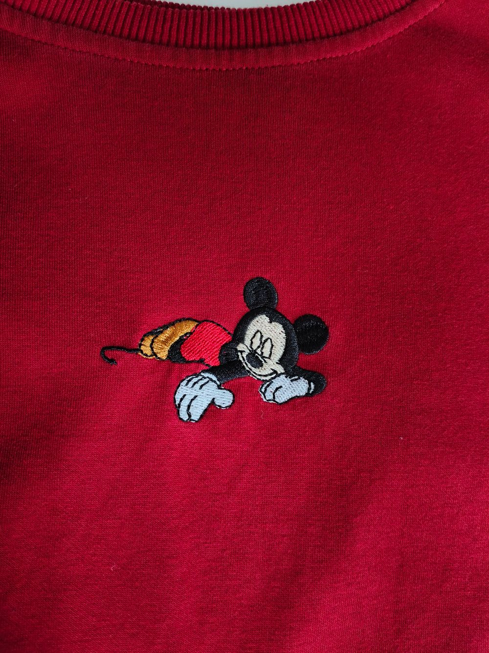 Red Mickey Mouse Crew Neck – Women’s S-M