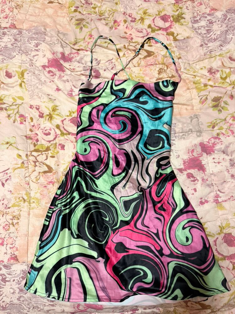 strapless open back dress BARBIE WORLD LATEX MINI DRESS  AKIRA