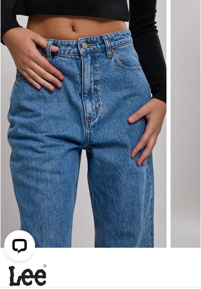 Lee High Baggy In Bold Blue Size 8