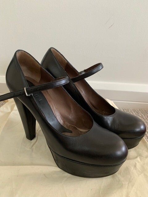 Marni Black Platform Heels Mary Janes 41