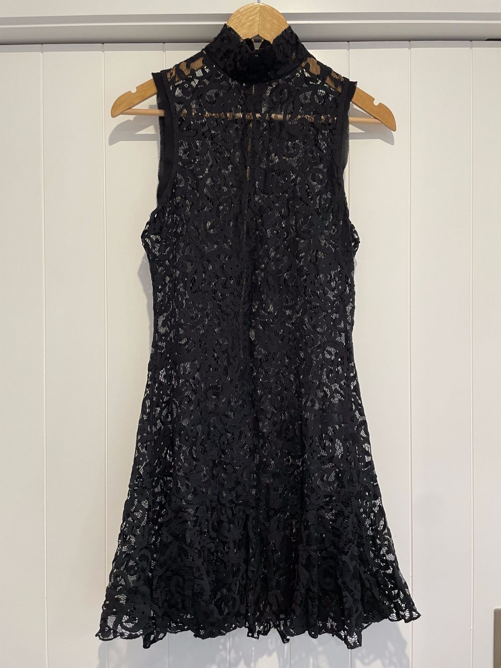 RUBY Black Lace Midi Dress