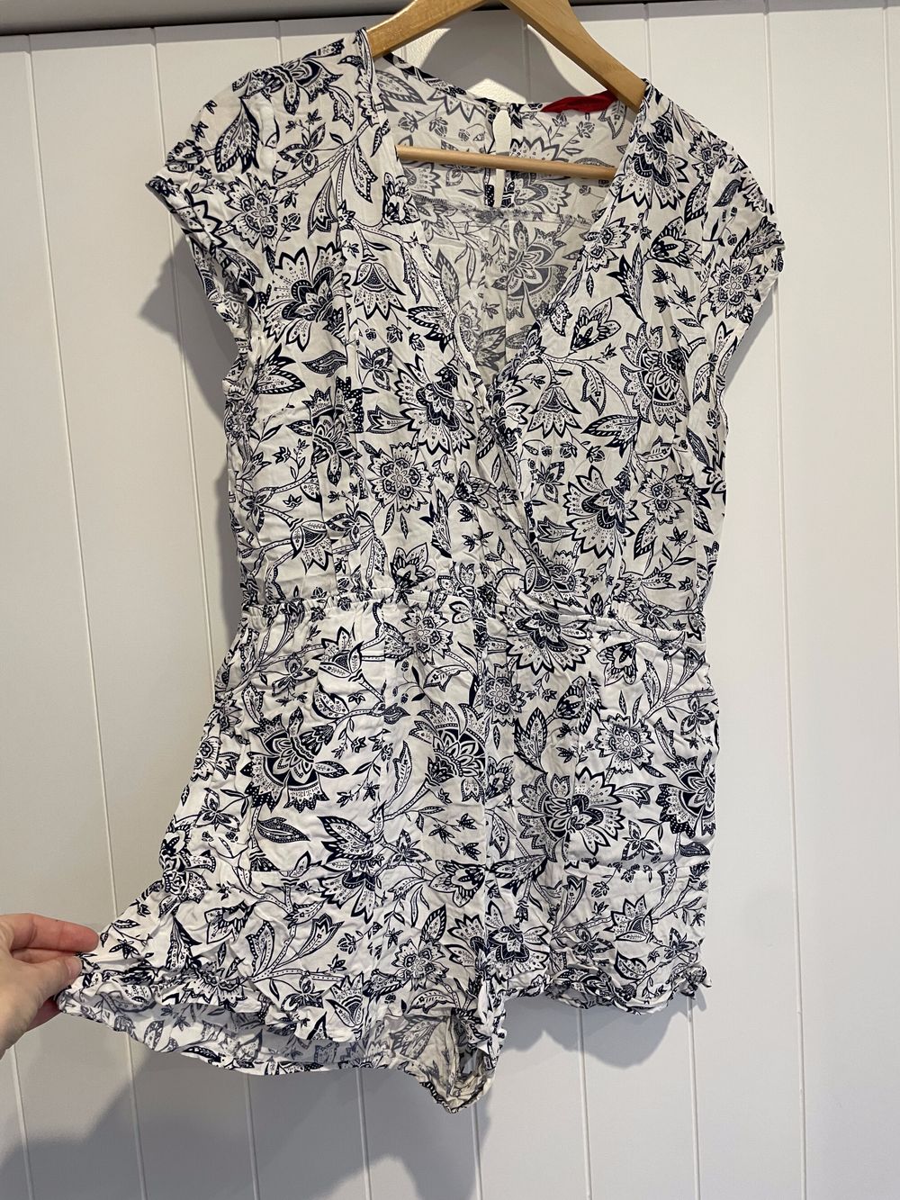 Tigerlily White And Navy Floral Playsuit