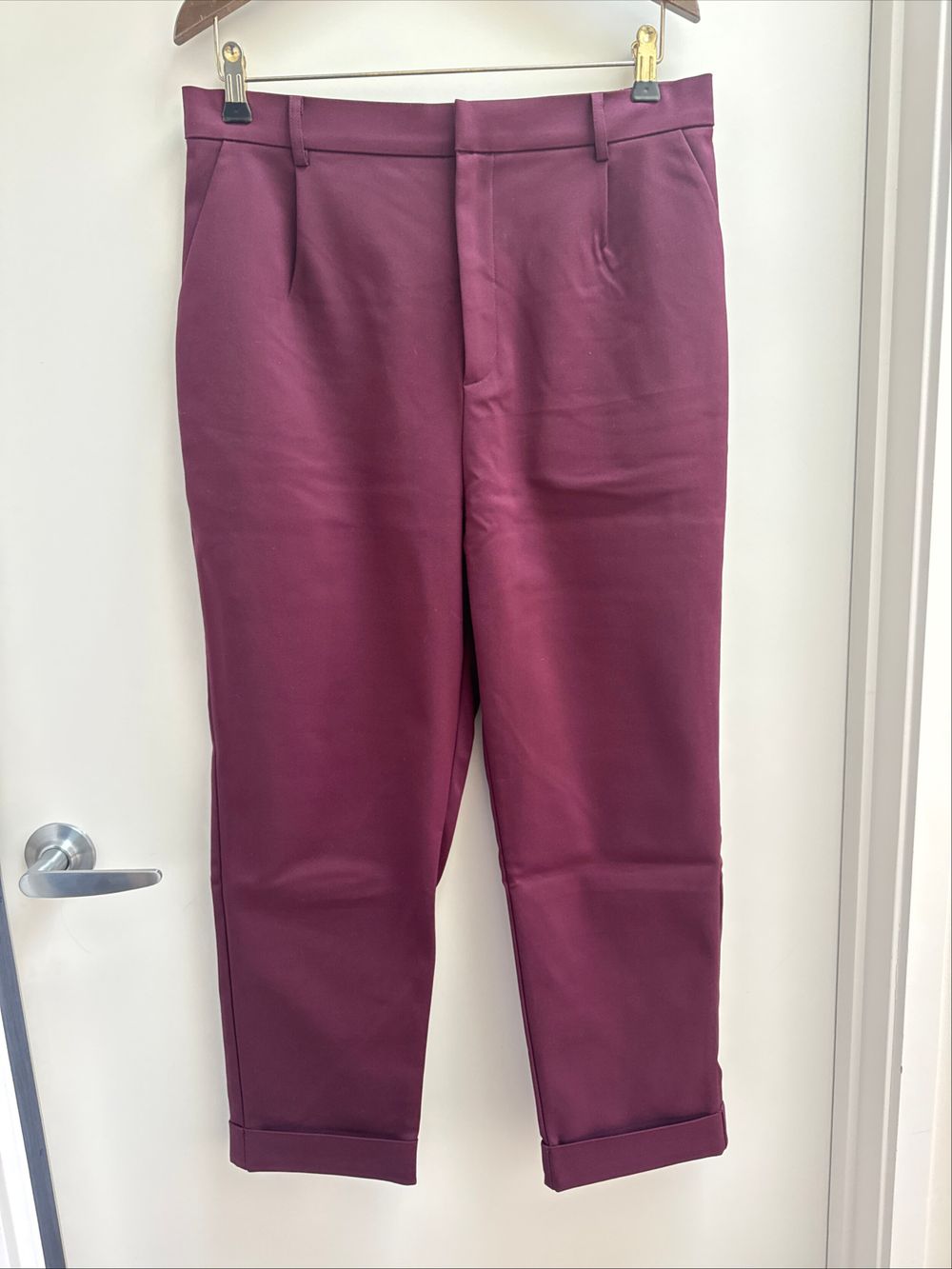 Alby Tailored Peg Leg Chino Pants