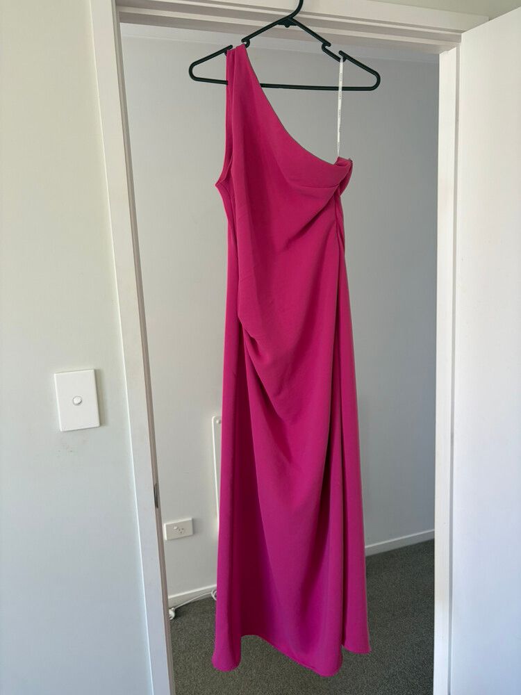 kookai pink one shoulder dress Kookai