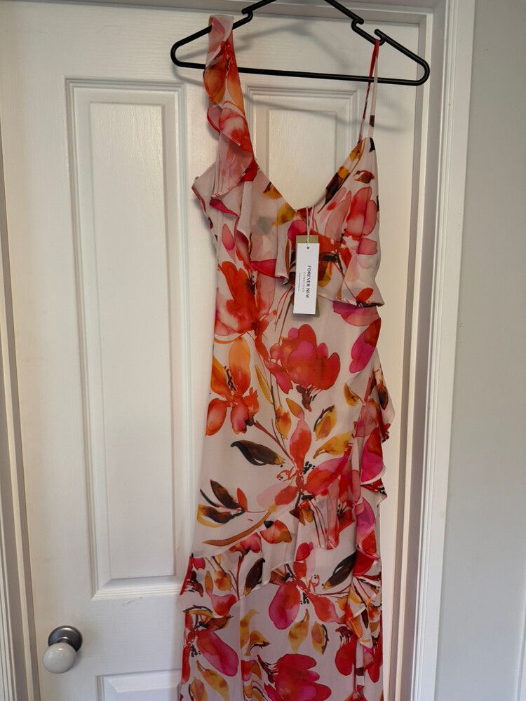 strapless open back dress Farm Rio - Tropical Forest Off-White T-Shirt Dress main image 1