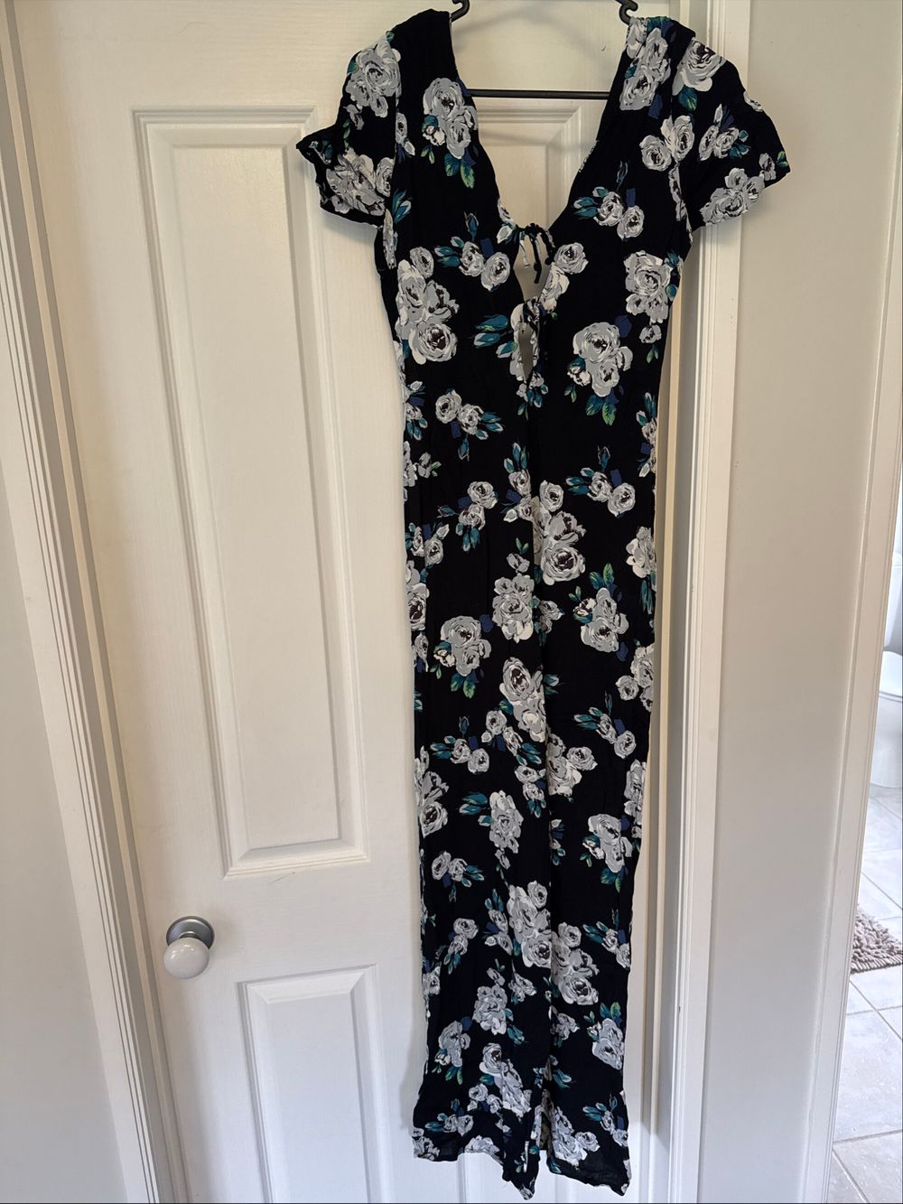 Asos Black Floral Playsuit