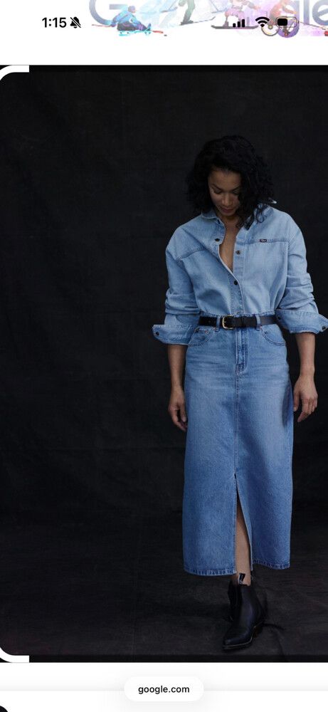 rm williams denim dress R.M. Williams Womens denim dress Size 14 Blue (s) - Used As New