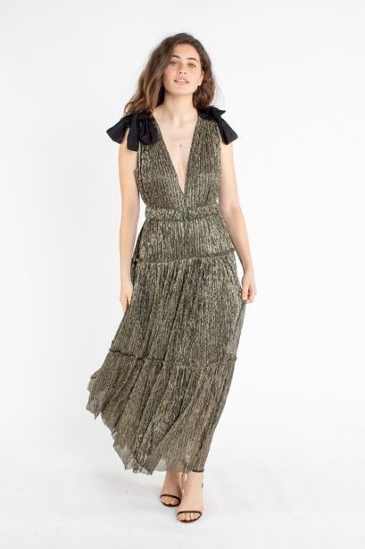 ray dress in gold sabina musayev - LowStock:43623034781747