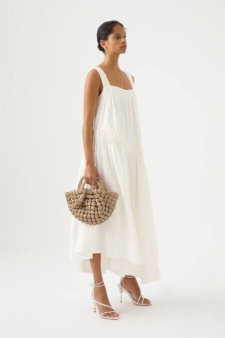 white off the shoulder white dress Six Stories Women's Bardot Mini Dress