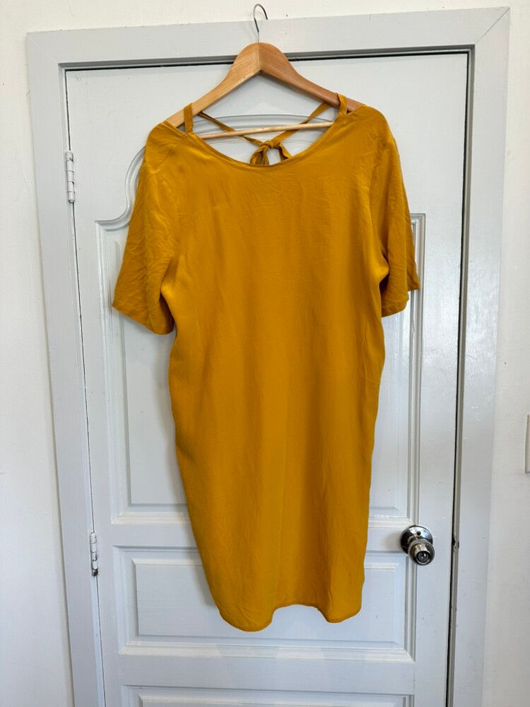 cos gold dress COS Rose Gold Metallic Shift Dress 1-2Y – Everbean Kids