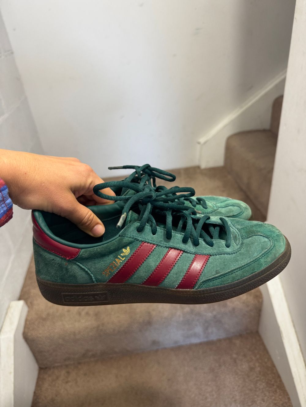 Adidas Spezial Green Suede Sneakers