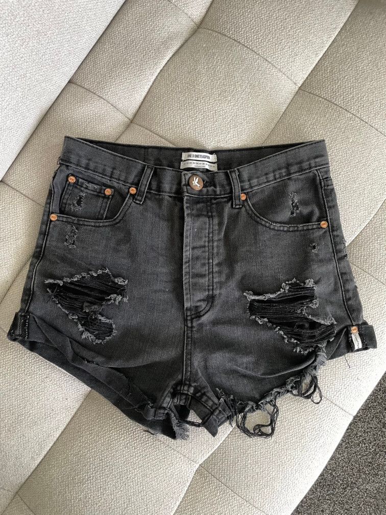 One Teaspoon Distressed Denim Shorts