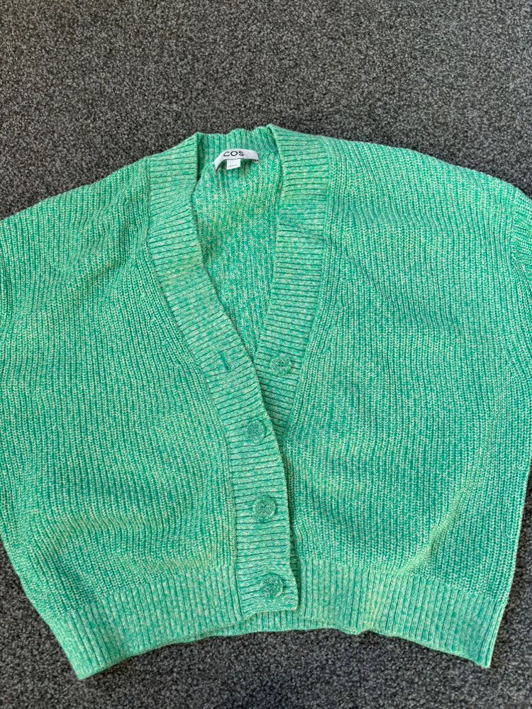 Cos green cardigan