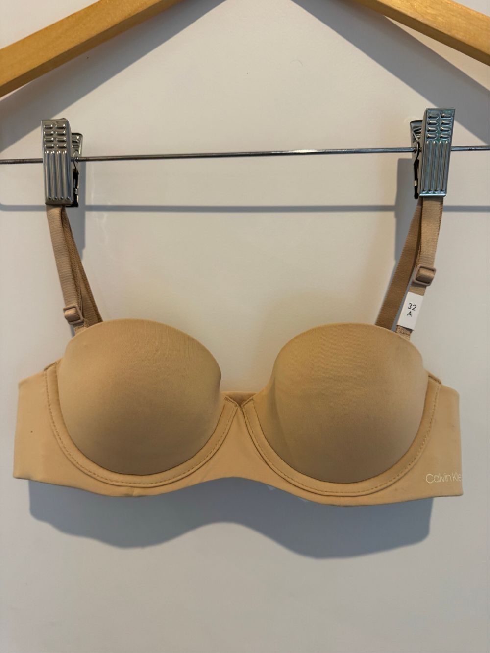 Calvin Klein Beige Strapless push up bra