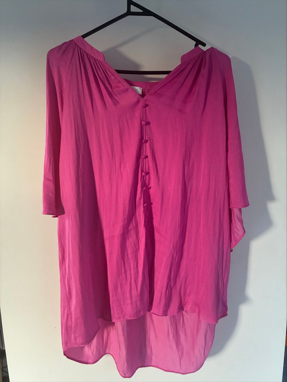 Whistle Pink Button Front Blouse