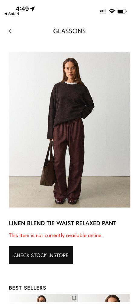 Glassons tie waist linen pants