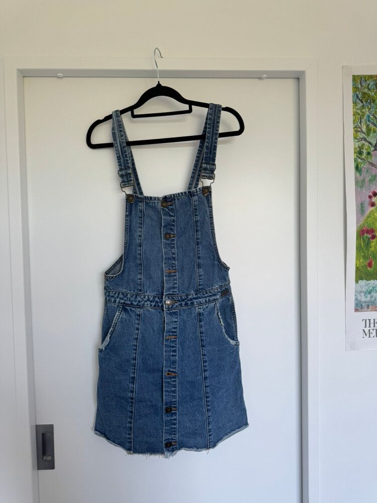 Denim overall dress