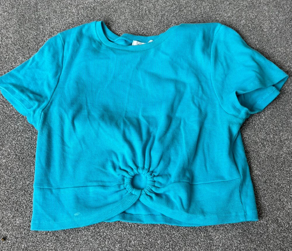 Turquoise Ribbed T-Shirt Glassons