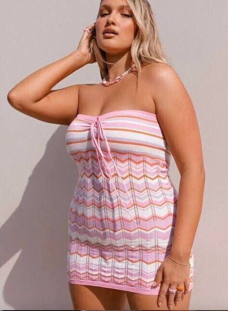 Princess Polly Pink Strapless Mini Dress