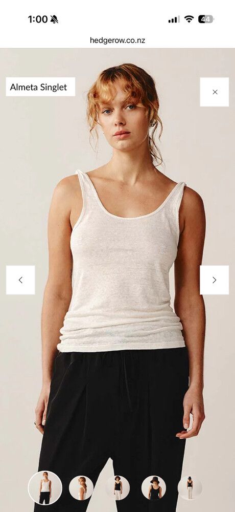 Marle White Almeta Singlet