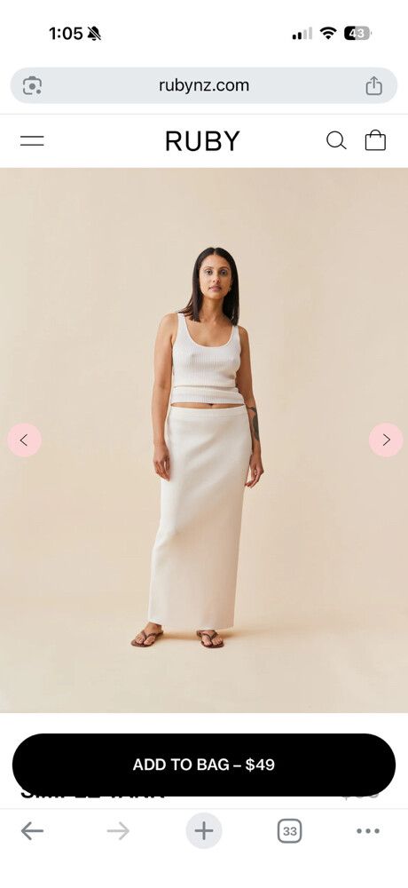 Liam Cream Ribbed Knit Tank Top