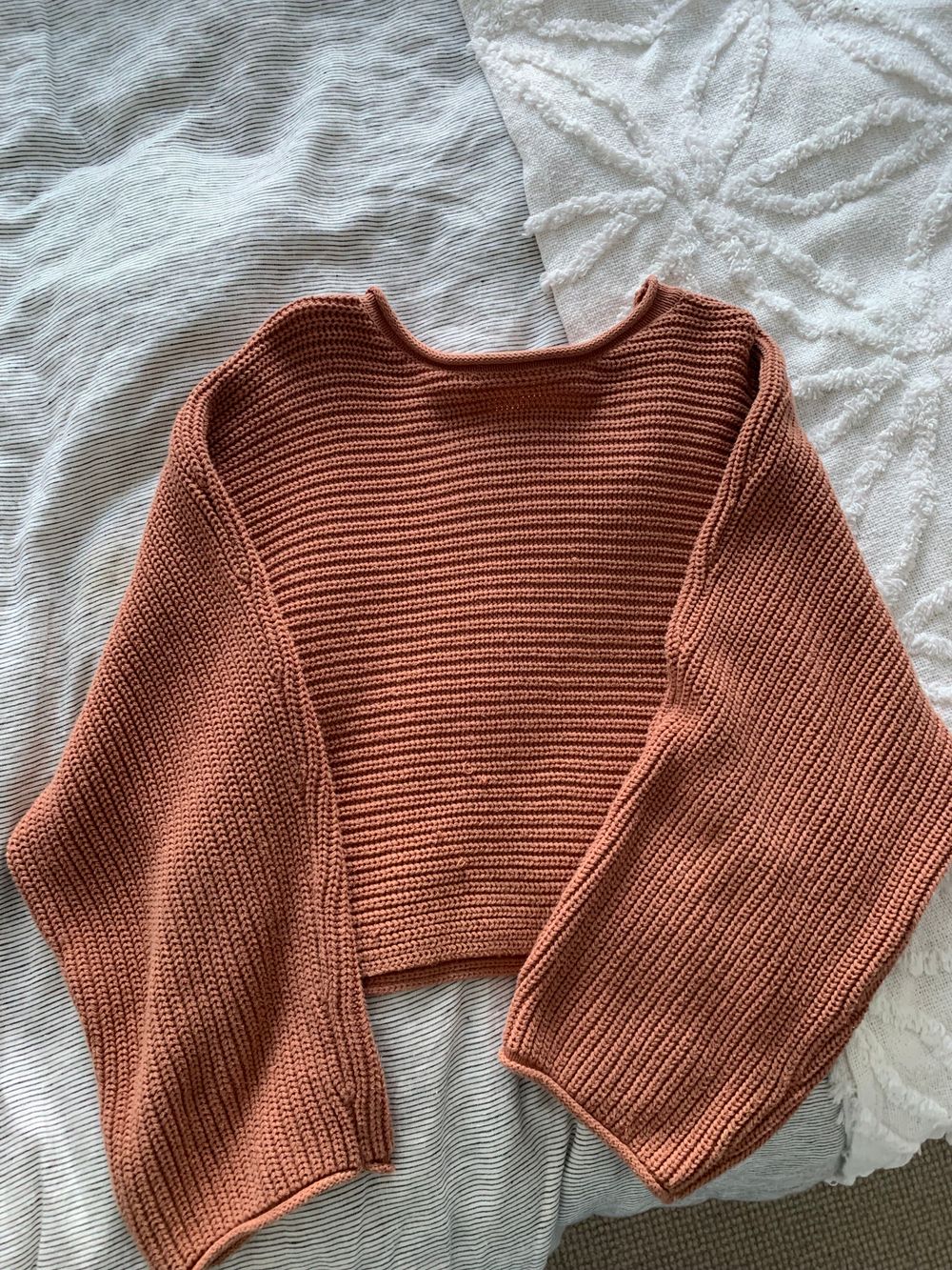 burnt orange cropped sweater