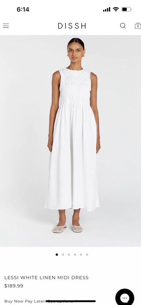 DISSH - NEW Lessi White Linen Maxi Dress on Designer Wardrobe