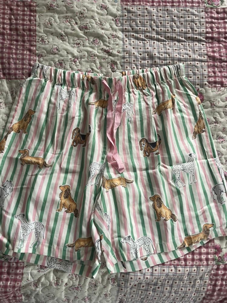 Peter Alexander Pink & Green Striped Shorts